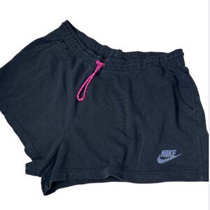 Nike Women's Icon Clash Black/Multi Graphic Sweat Shorts 1x